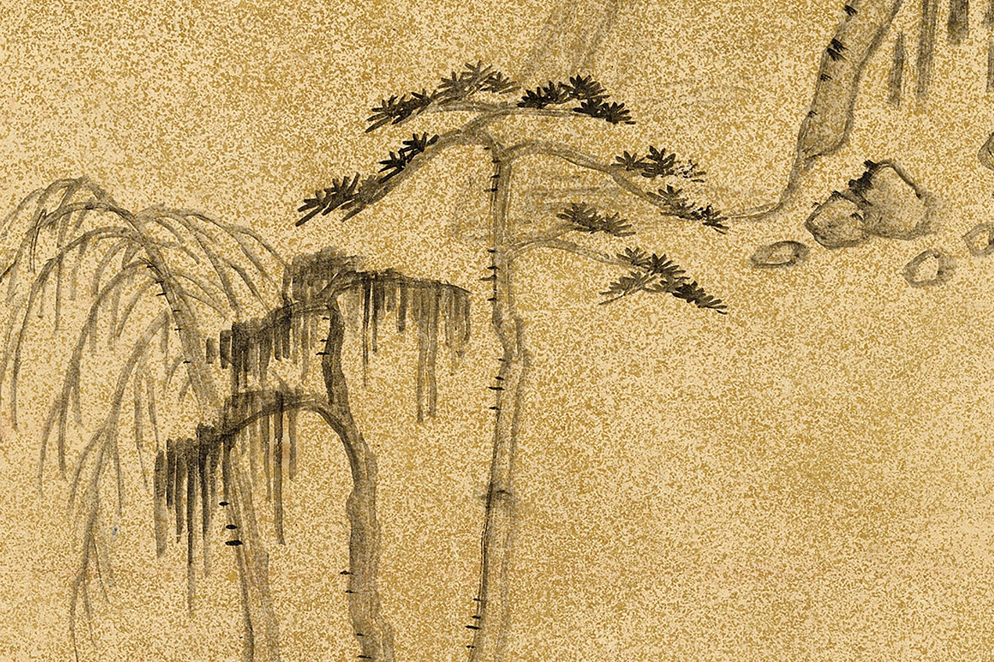 王守仁山水画局部 (1)