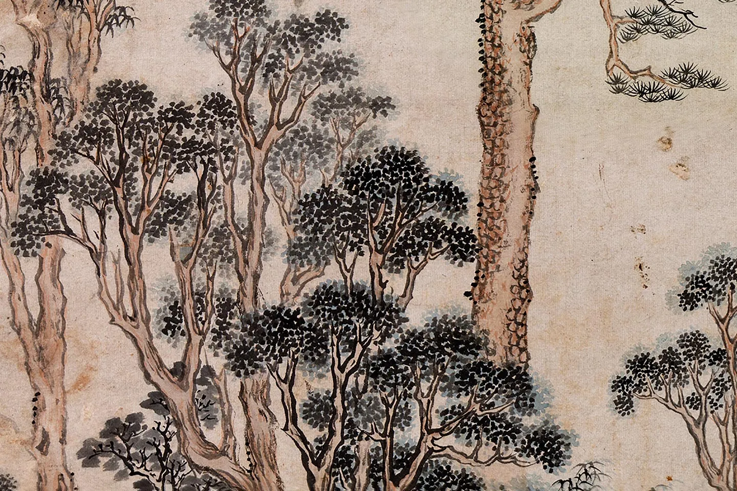 文徵明山水《燕山春色图》局部 (4)