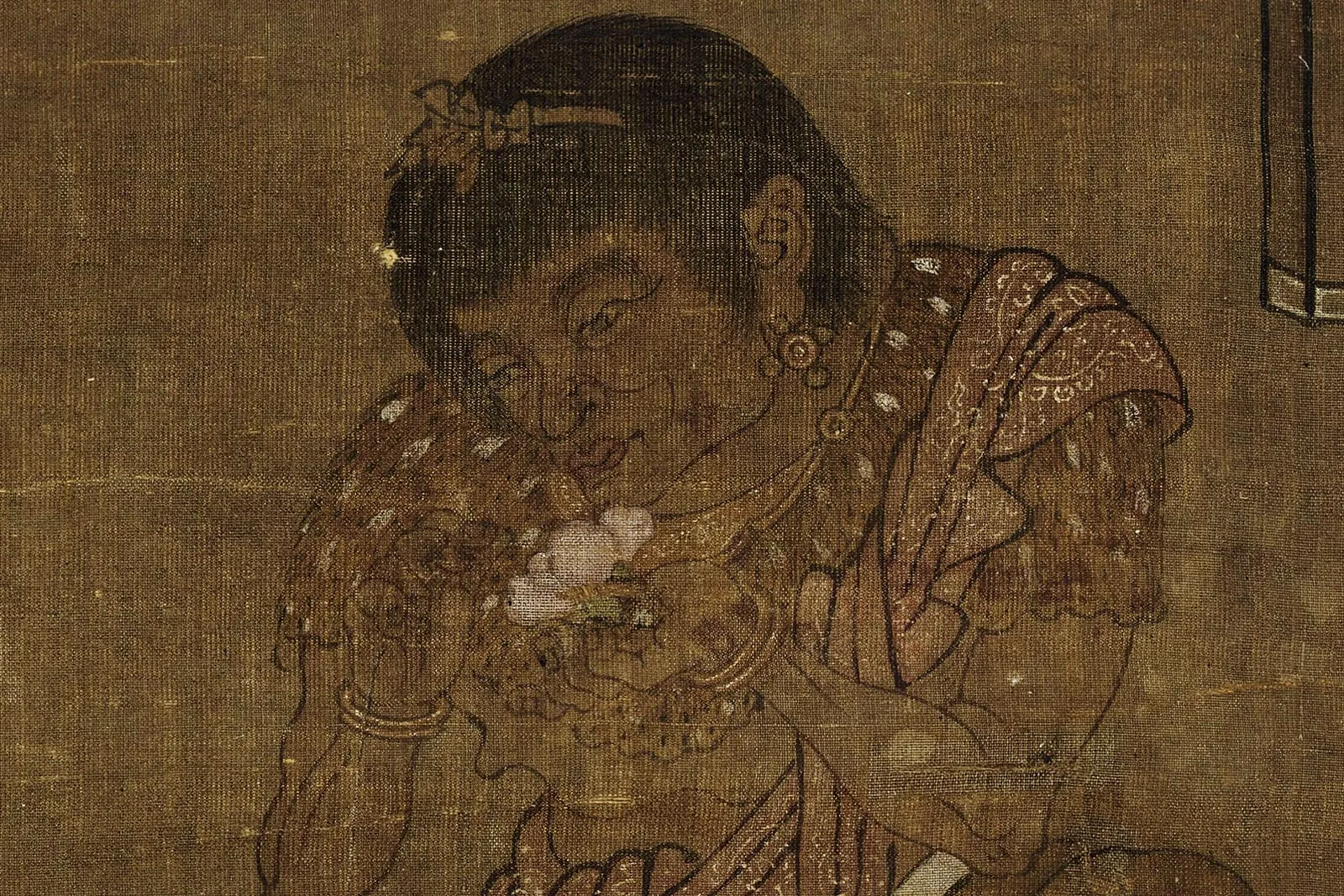 李嵩画罗汉轴高清大图局部 (4)