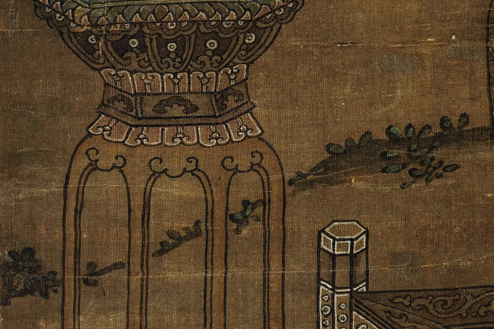 李嵩画罗汉轴高清大图局部 (5)