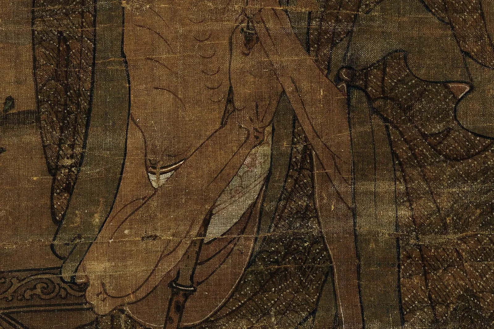 李嵩画罗汉轴高清大图局部 (2)