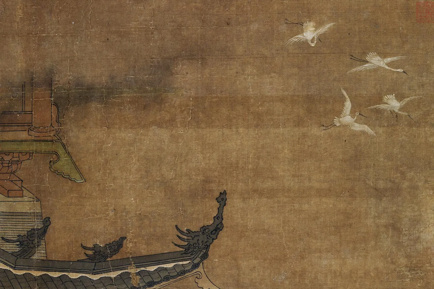 宋李嵩《仙筹增庆图》局部 (1)