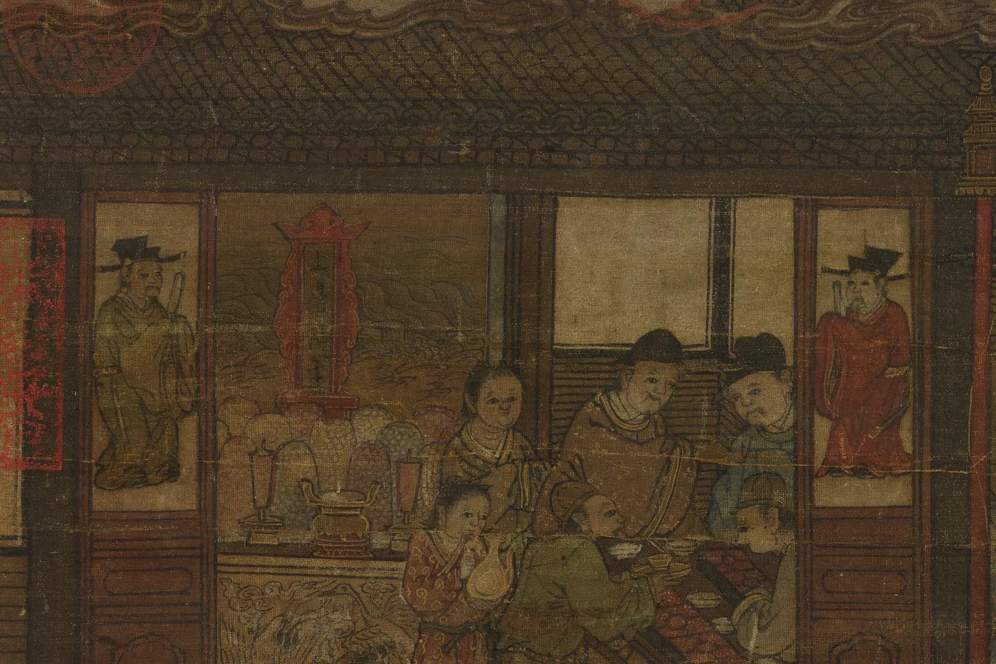 宋李嵩岁朝图局部 (1)