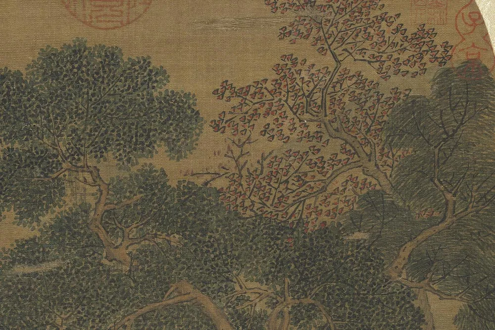 李嵩秋林放牧图局部 (2)