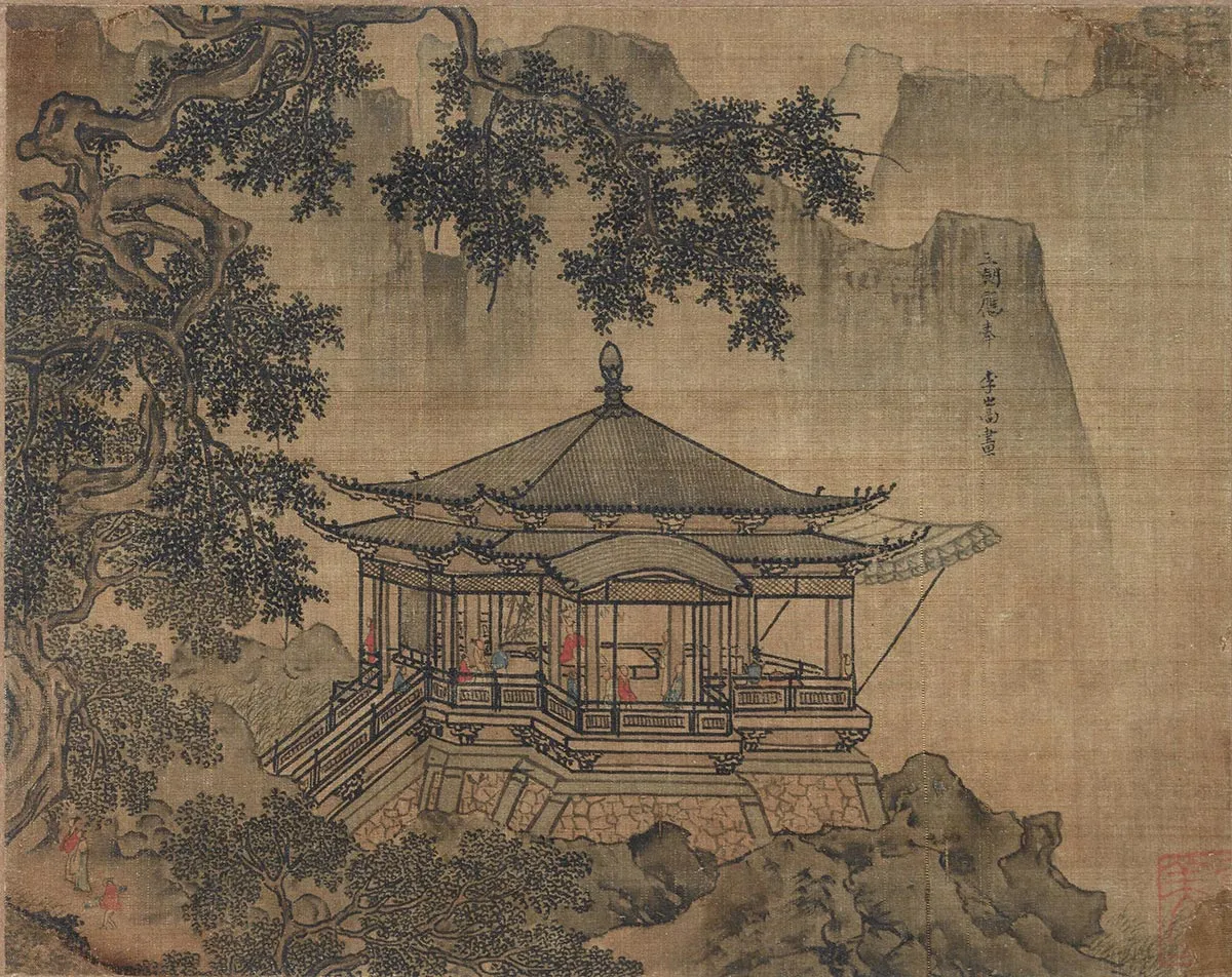 李嵩《楼阁图》页