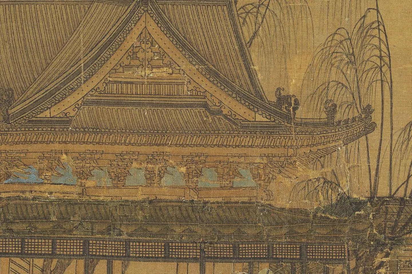 宋李嵩水殿招凉局部 (2)