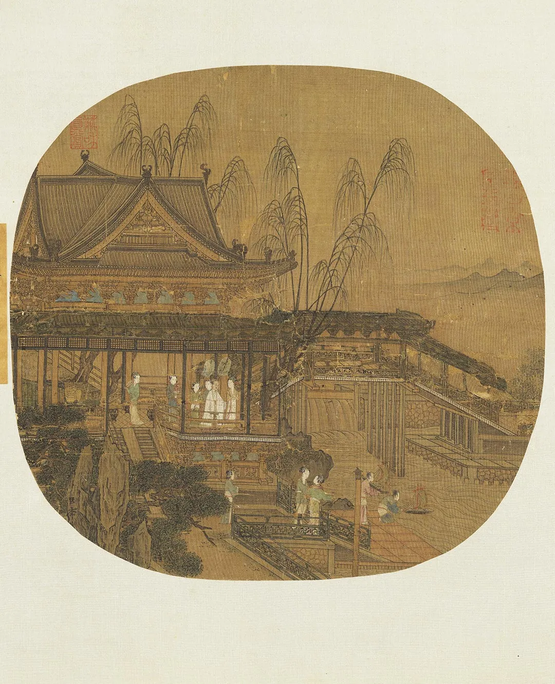 宋李嵩水殿招凉