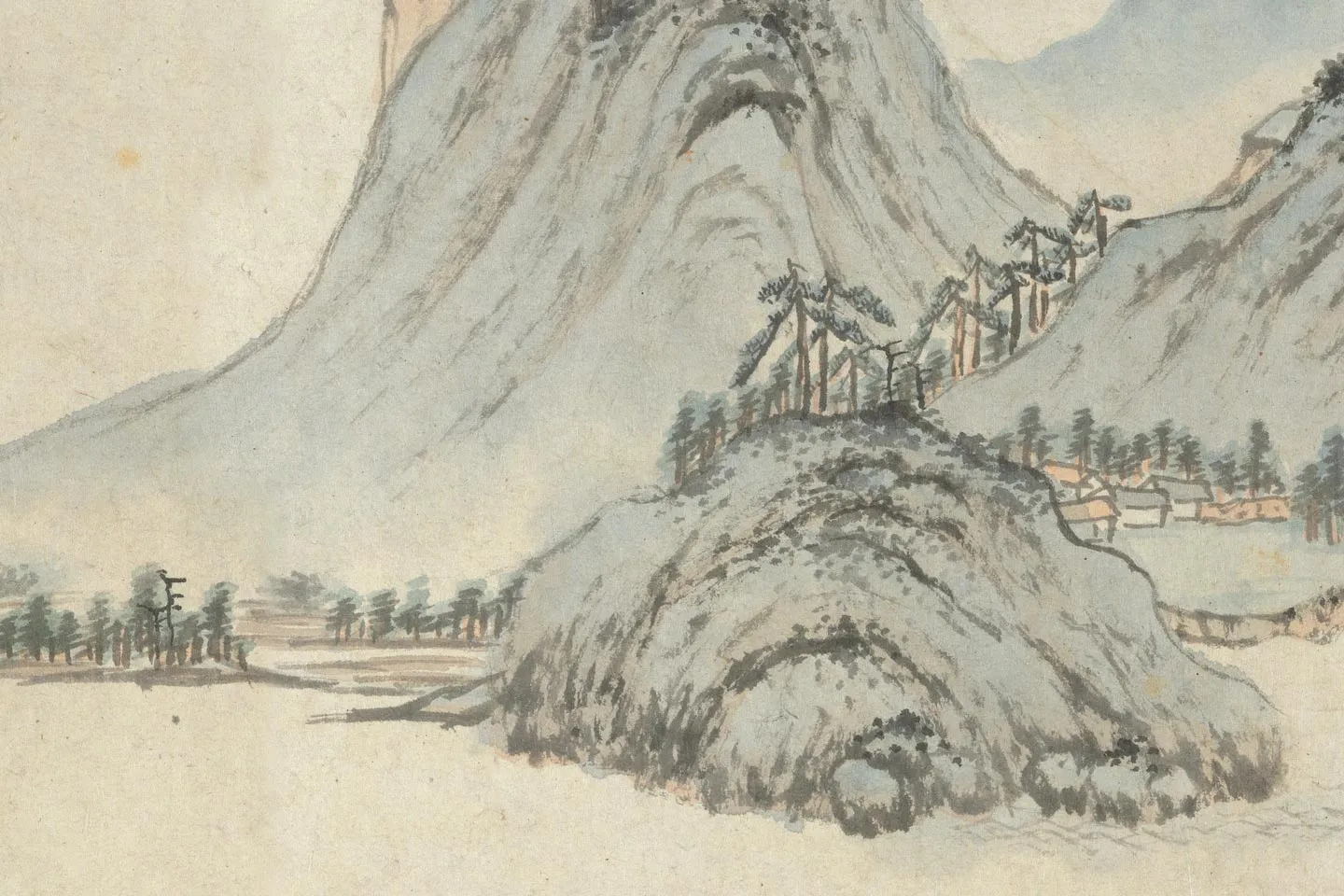 明钱谷山水画《石湖图》局部 (6)