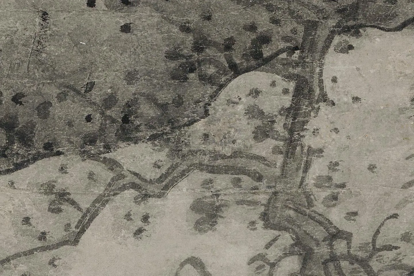 龚贤水墨山水画《溪山隐居图》高清局部图 (6)