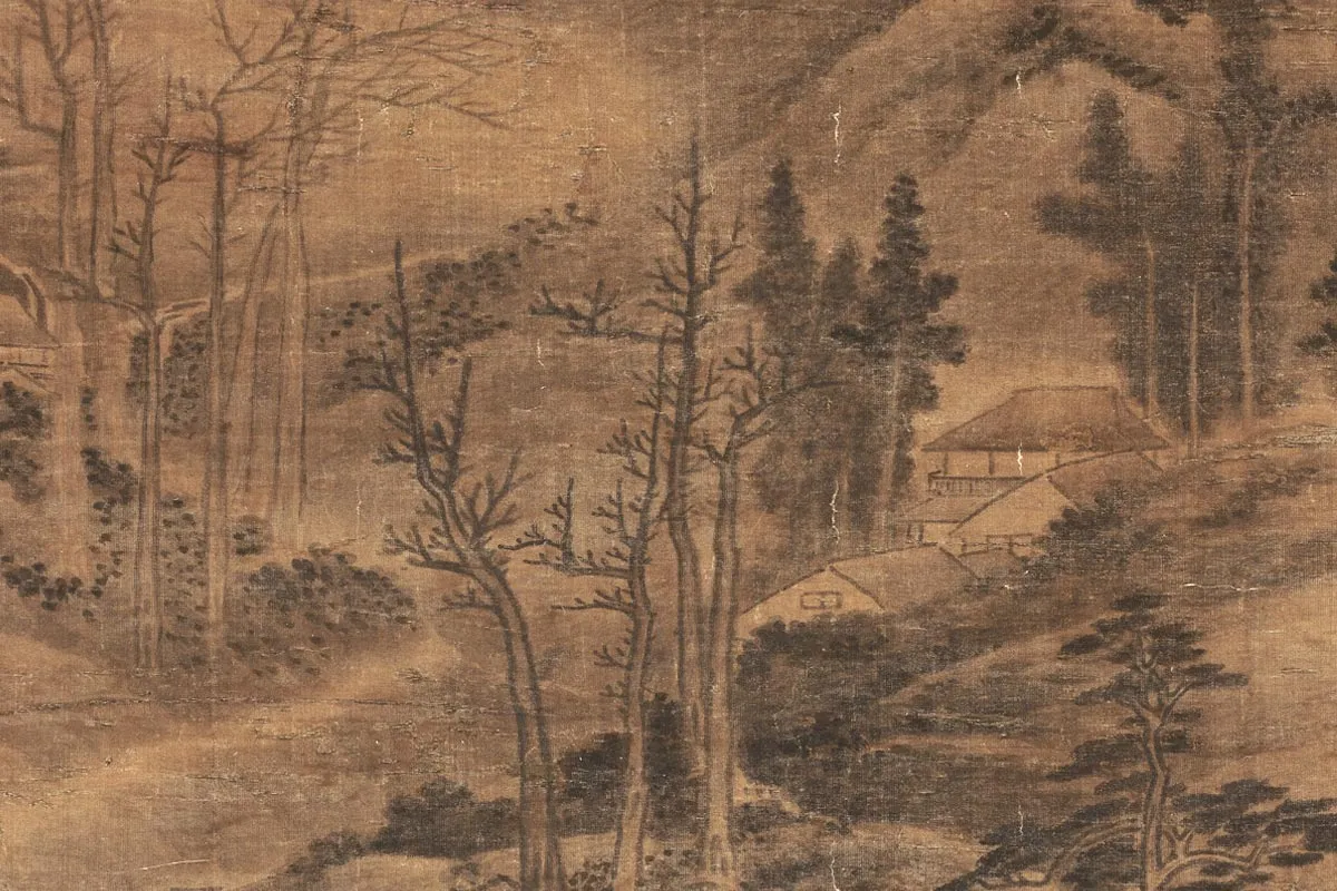 清龚贤《春山如沐图》局部-2