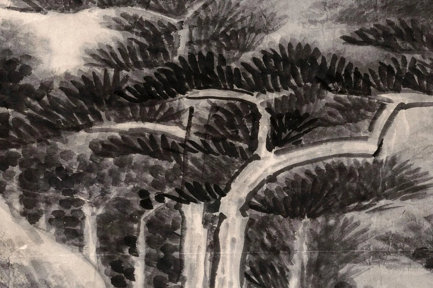 龚贤《松林书屋图》高清局部图 (2)