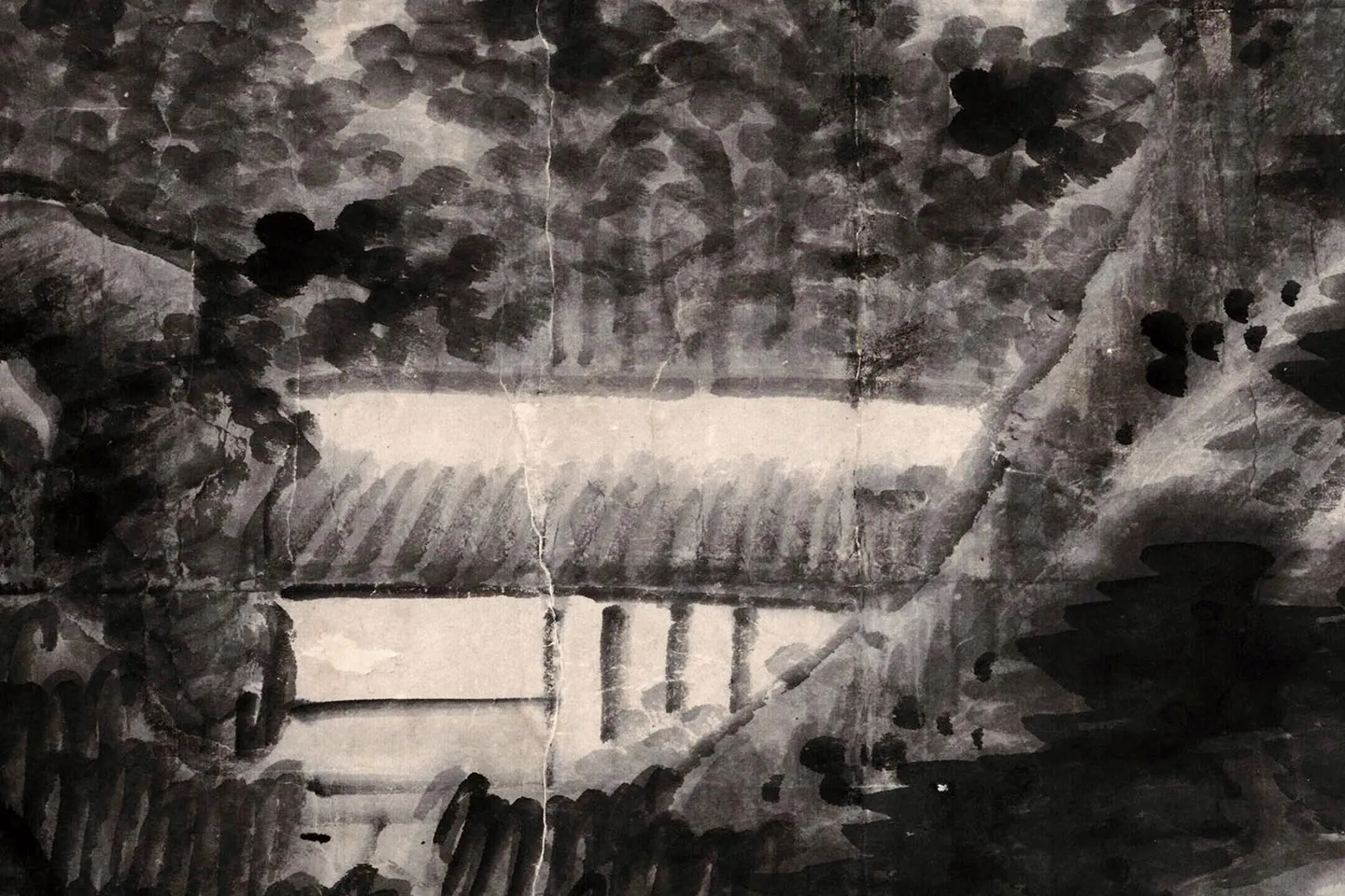 龚贤《松林书屋图》高清局部图 (4)