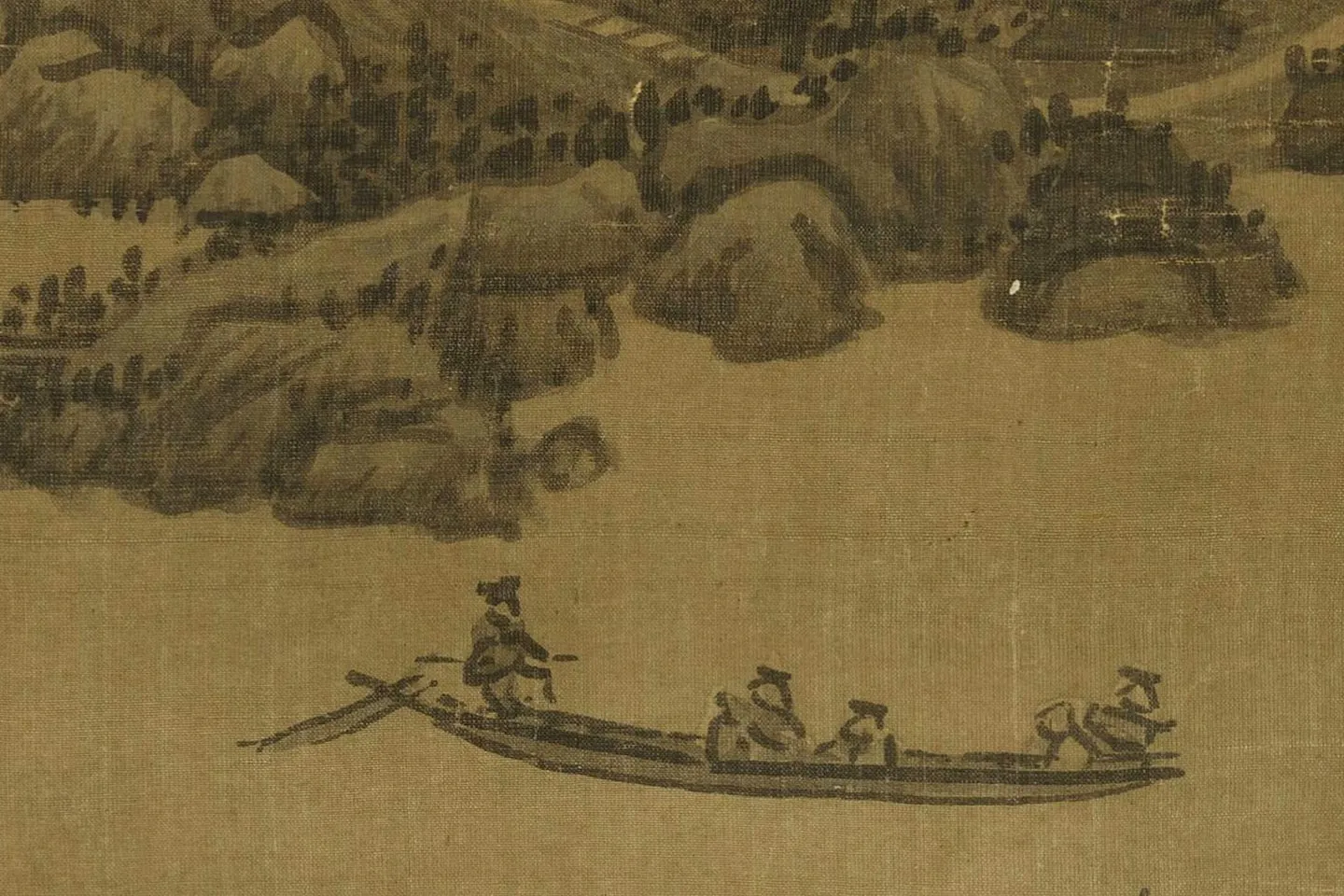 吴镇山水画《清江春晓图》局部 (7)