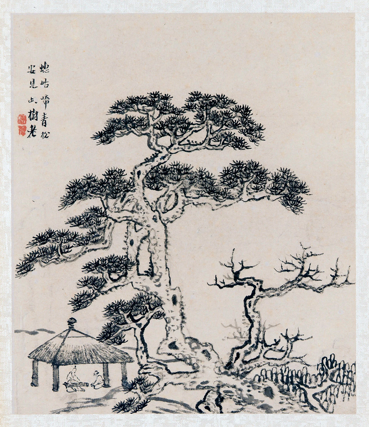 柳堉水墨诗意山水《李白拟古诗意图》页