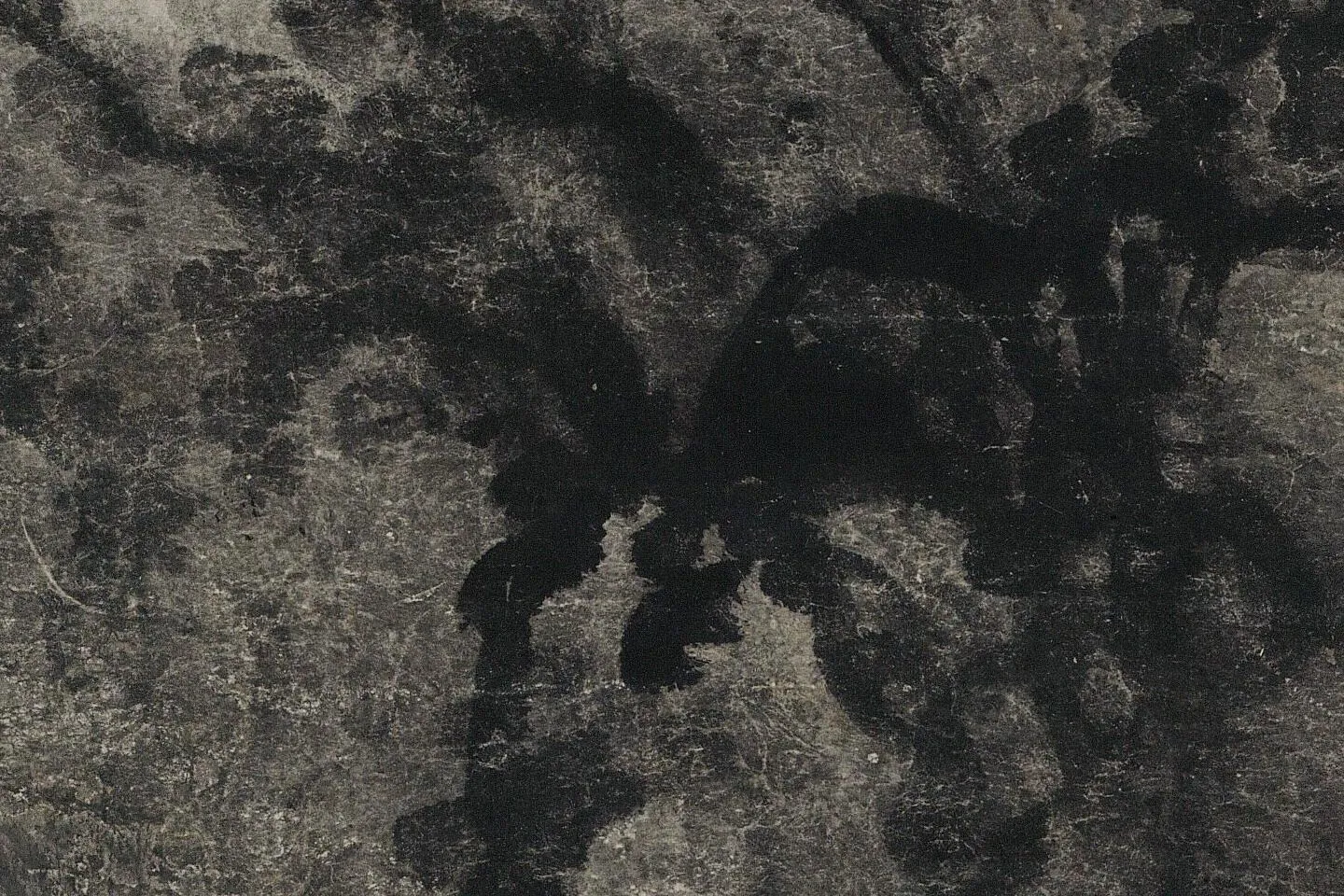 龚贤水墨山水画《溪山隐居图》高清局部图 (8)