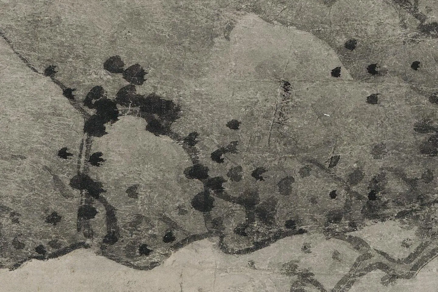 龚贤水墨山水画《溪山隐居图》高清局部图 (9)