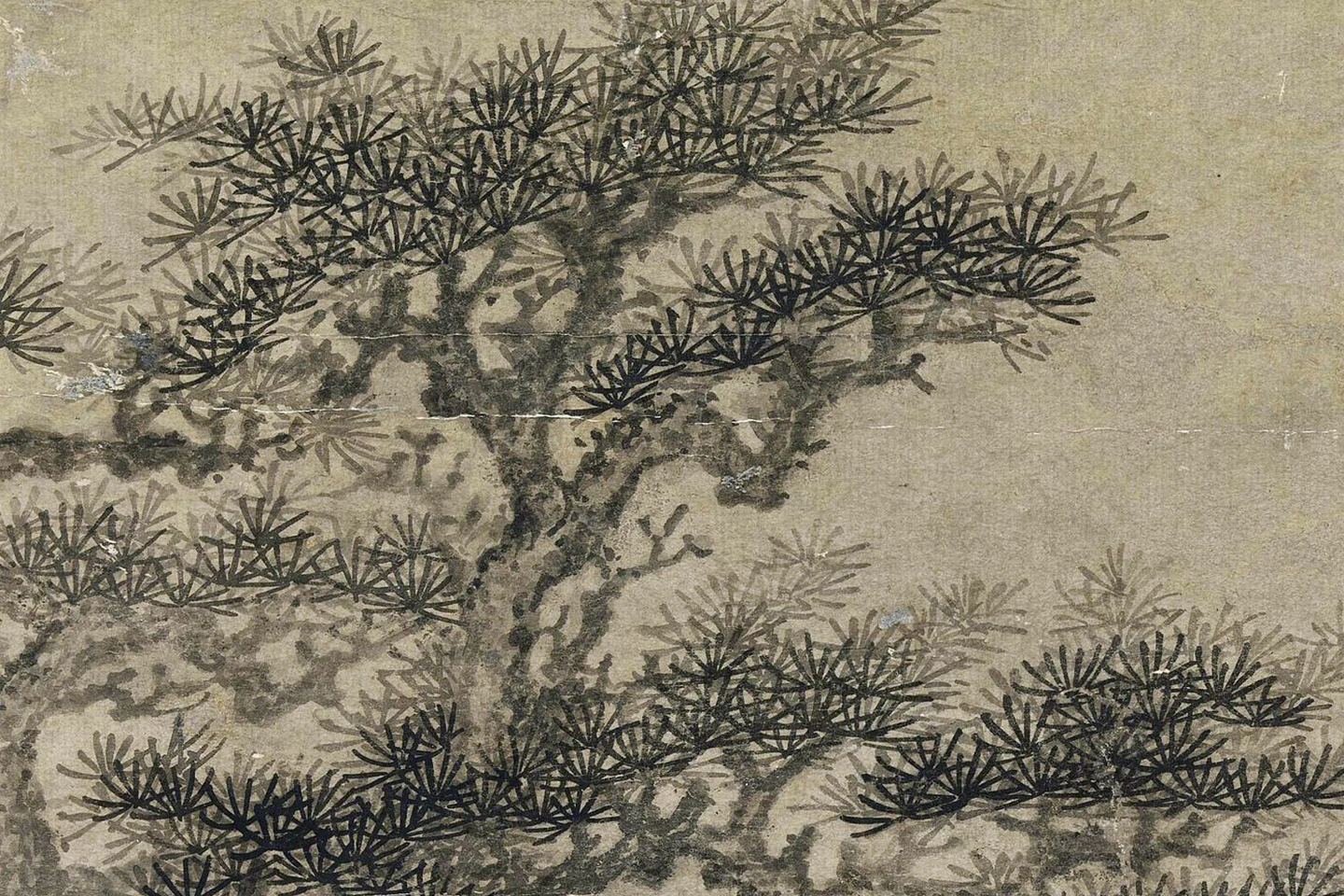 吴镇山水画《洞庭渔隐图》局部 (2)