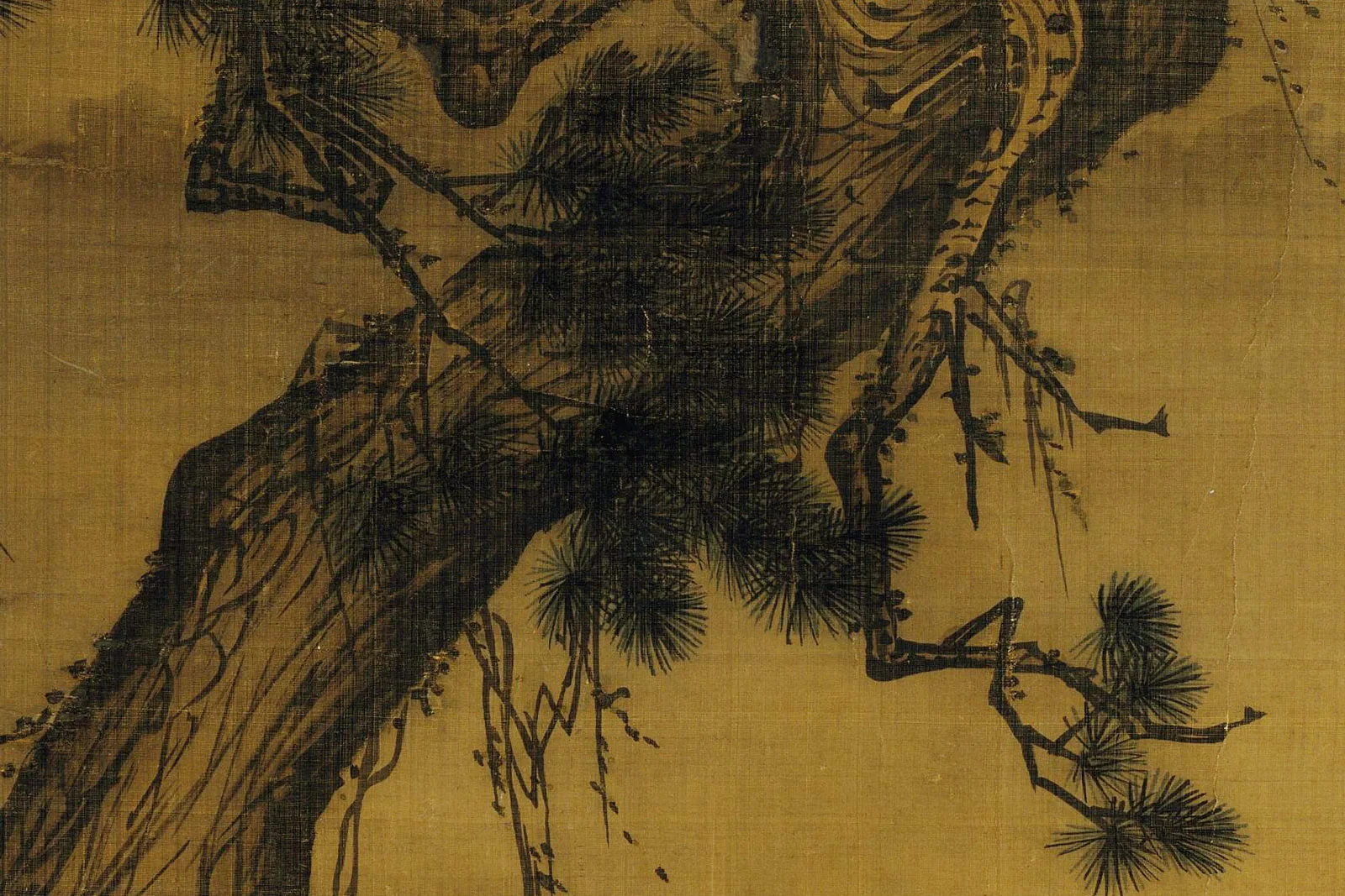 宋马麟山水人物画《静听松风图》局部 (3)