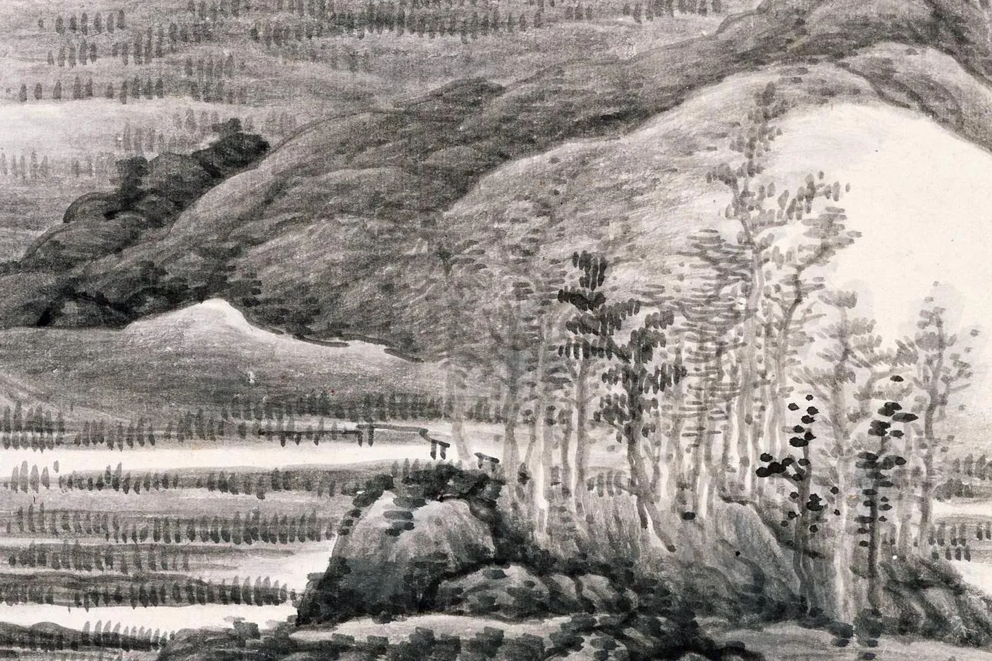 清龚贤山水图册局部 (3)