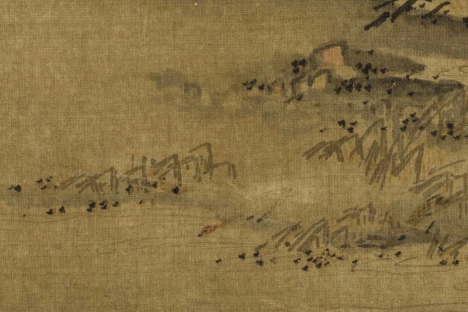 马麟山水画《芳春雨霁图》局部 (8)