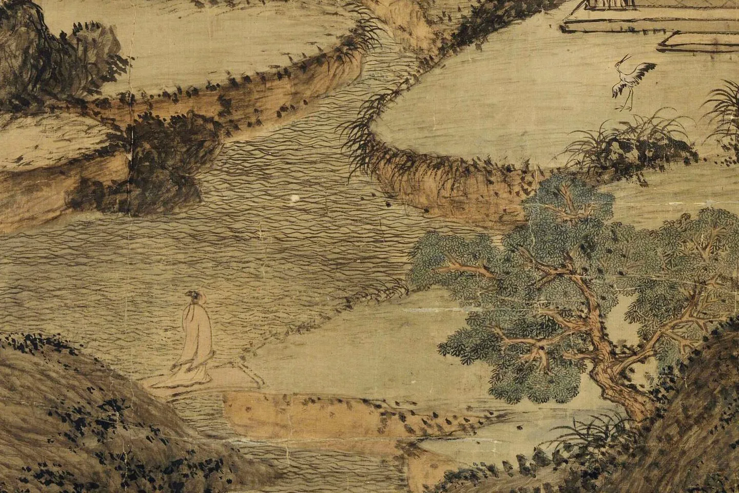 王蒙山水《溪山高逸图》局部 (4)