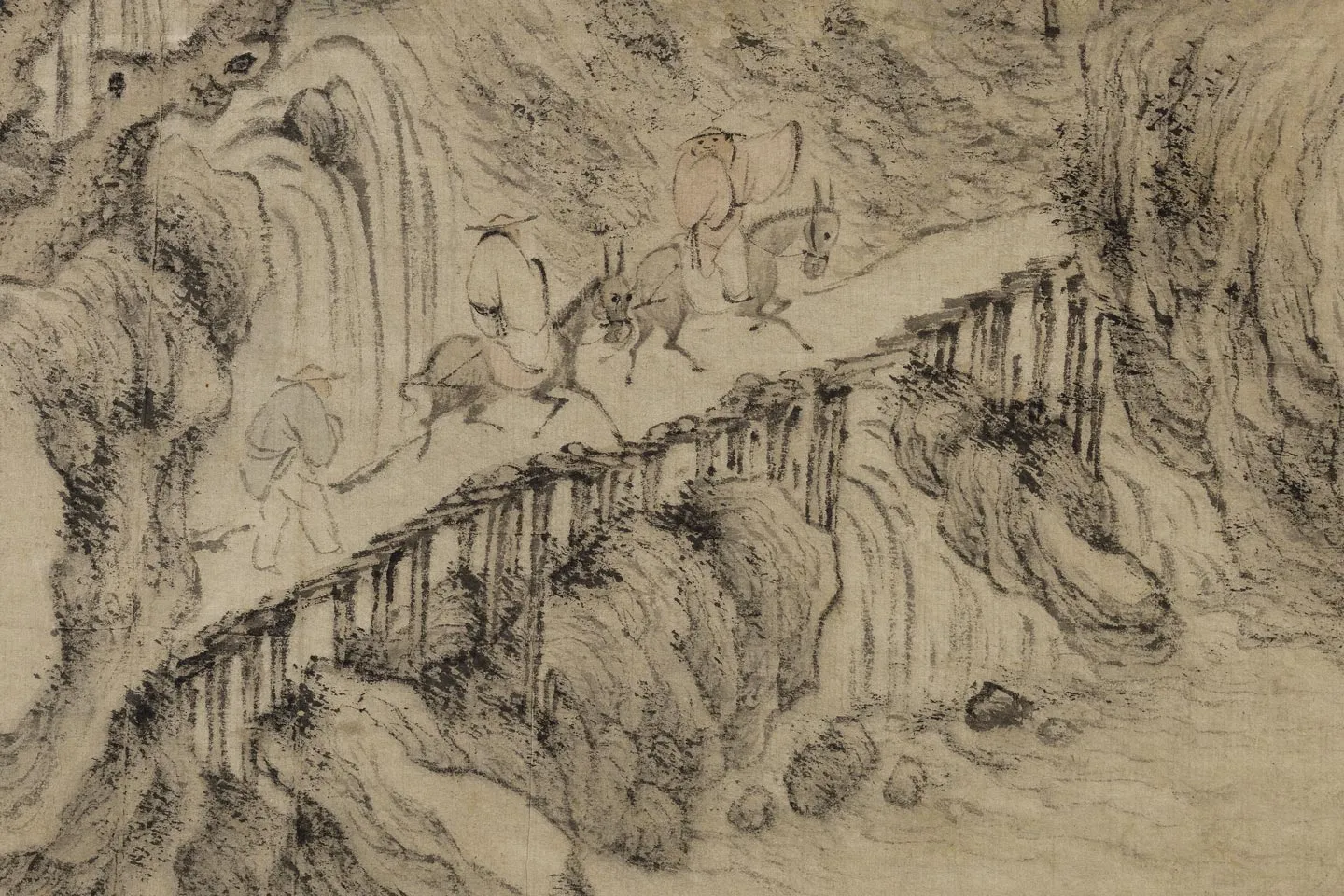 王蒙山水画《剑阁图》局部 (5)