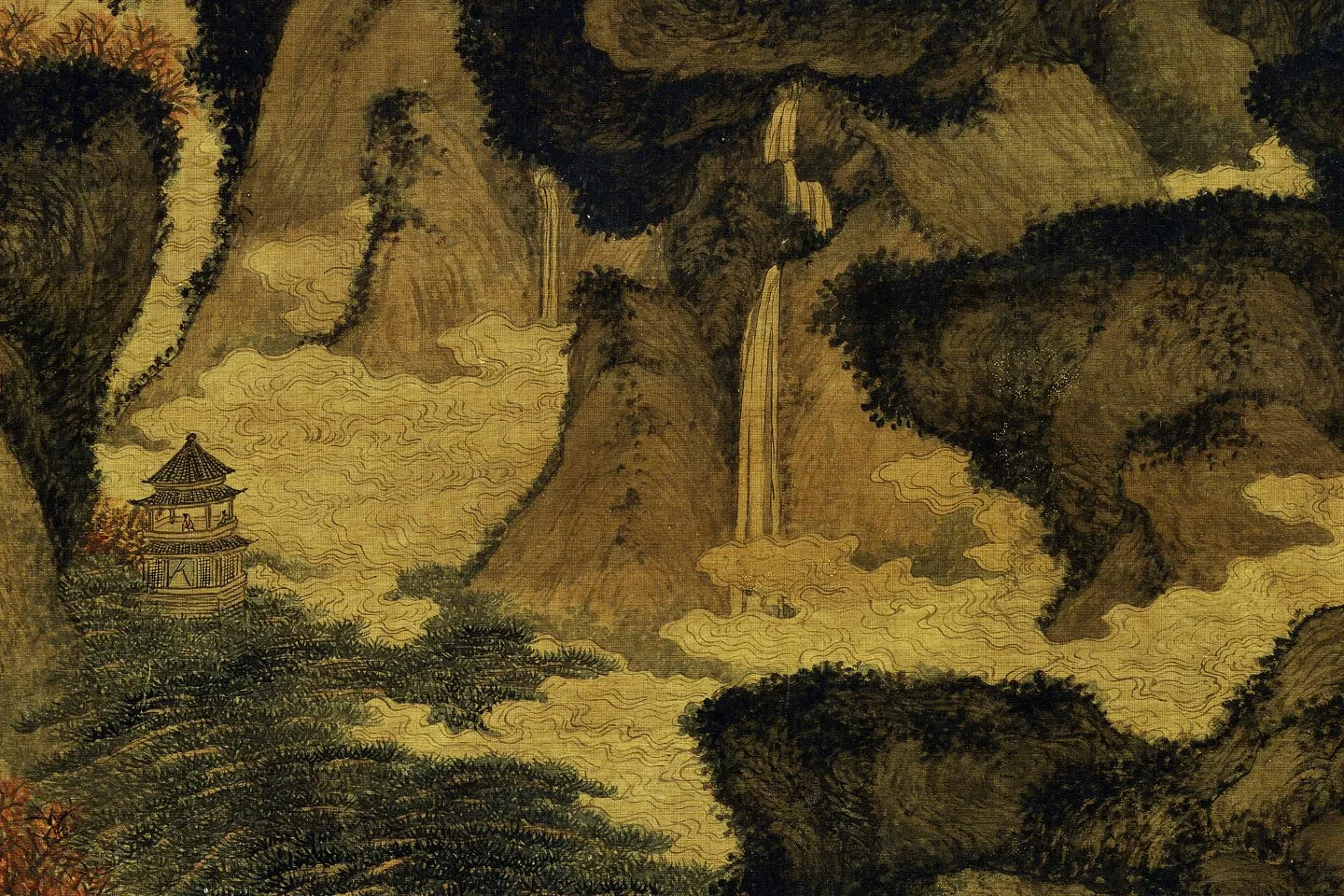 元王蒙《紫府仙山图》局部 (2)