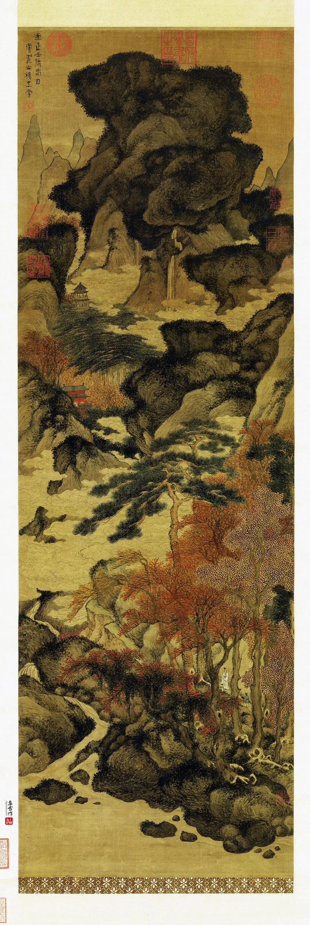 元王蒙《紫府仙山图》轴