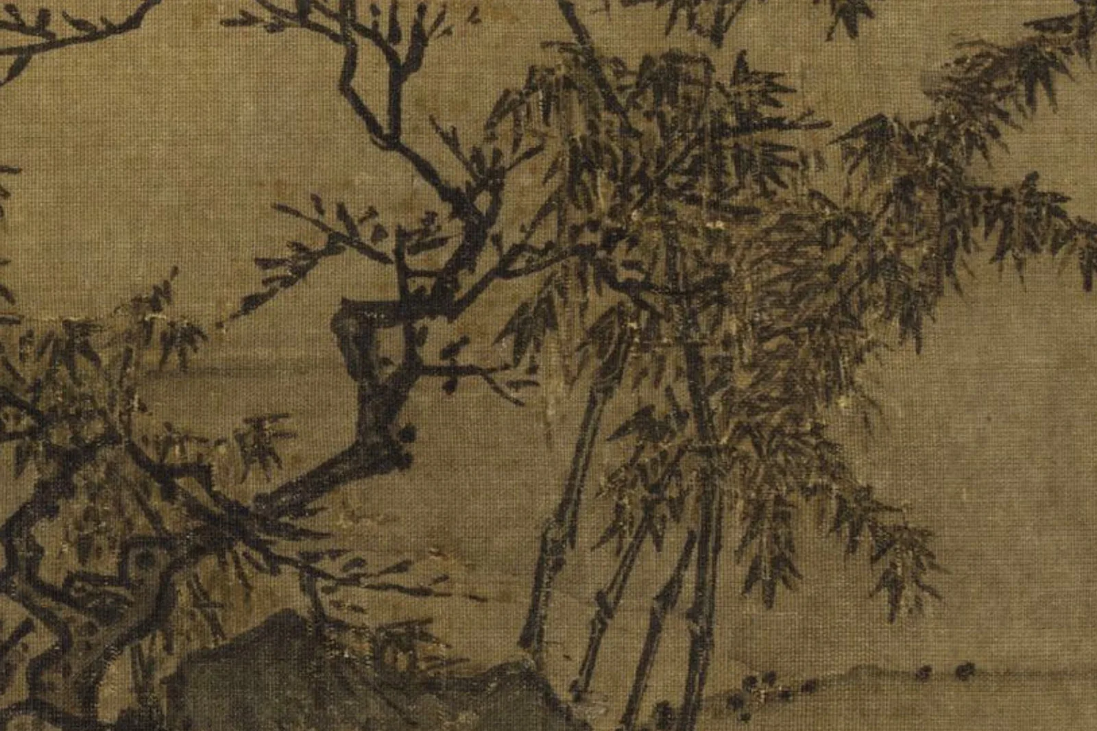 马麟山水画《芳春雨霁图》局部 (2)