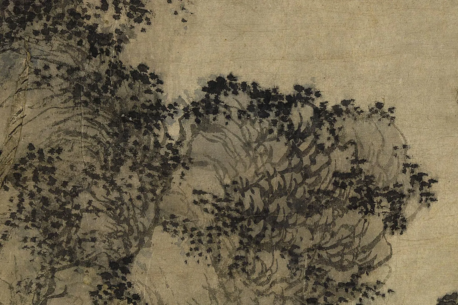 王蒙《桃源春晓图》局部 (2)