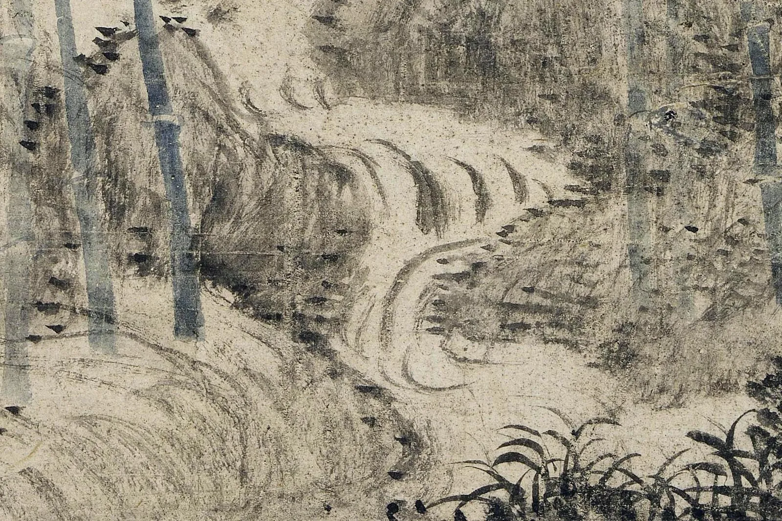 王蒙《修竹远山图》局部 (7)