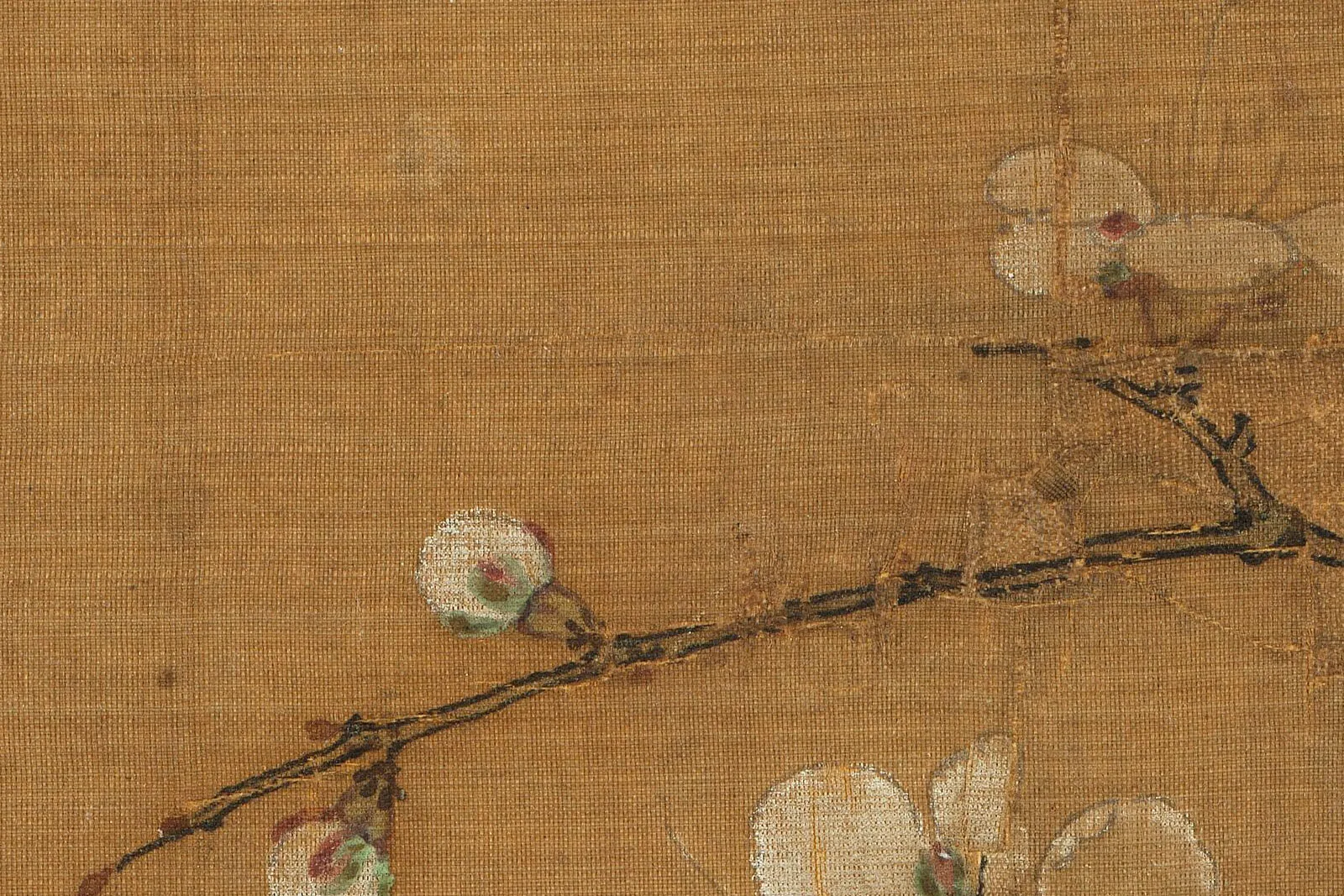 宋马麟花卉画《暗香疏影图》高清大图局部 (5)