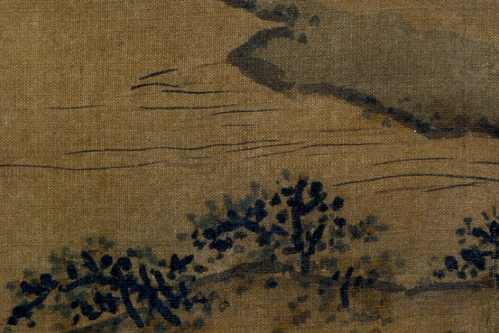 南宋马麟《郊园曳杖图》高清大图局部 (3)