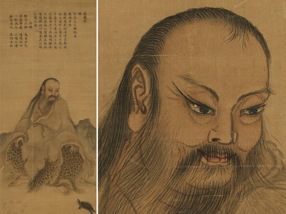 马麟《伏羲坐像轴》轴