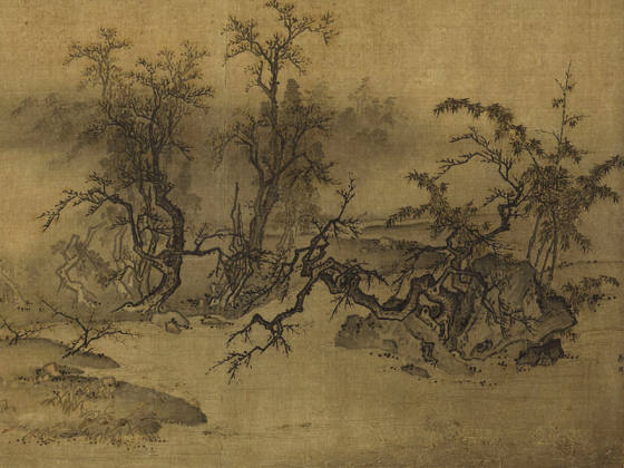 马麟《芳春雨霁图》页