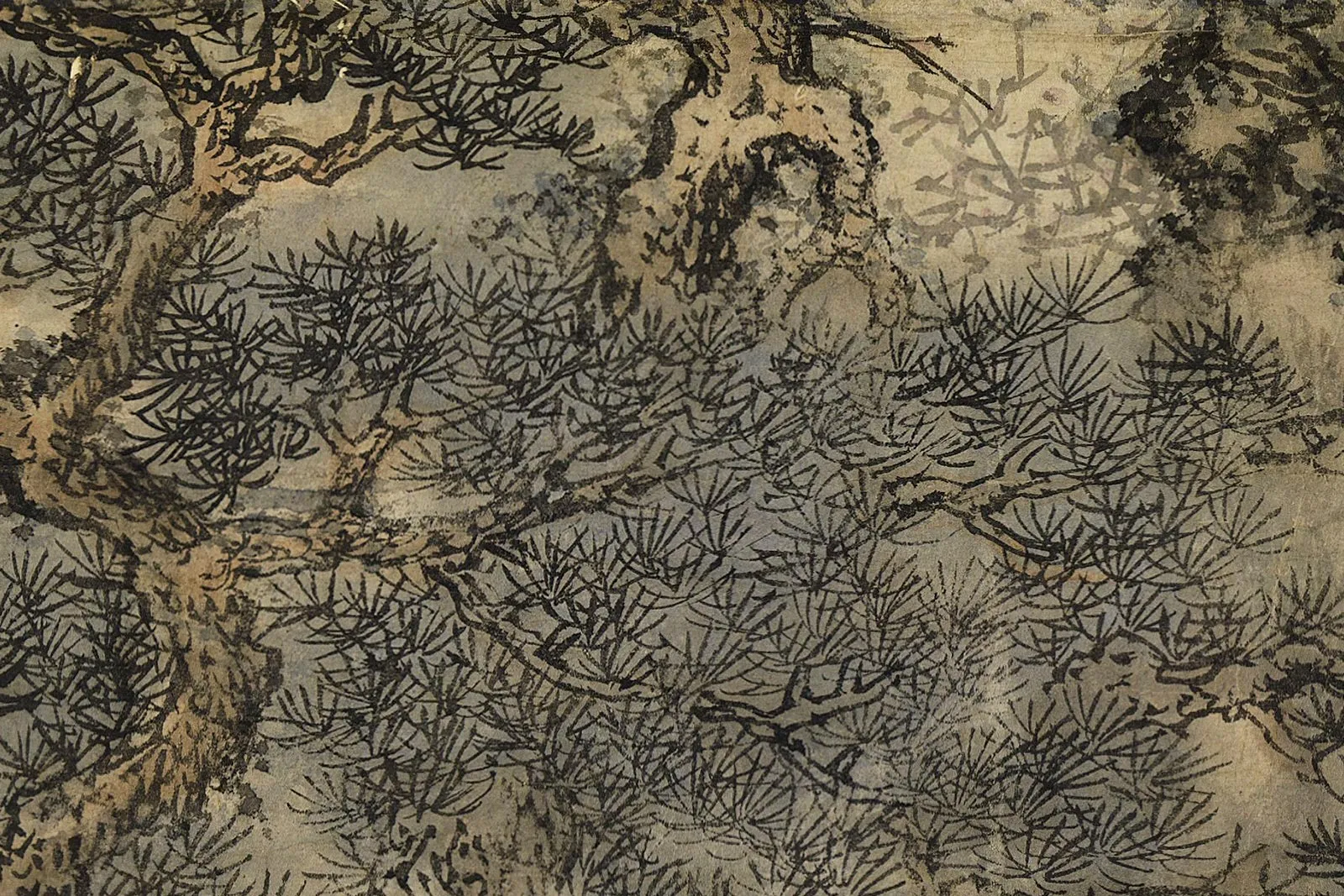 王蒙《桃源春晓图》局部 (5)