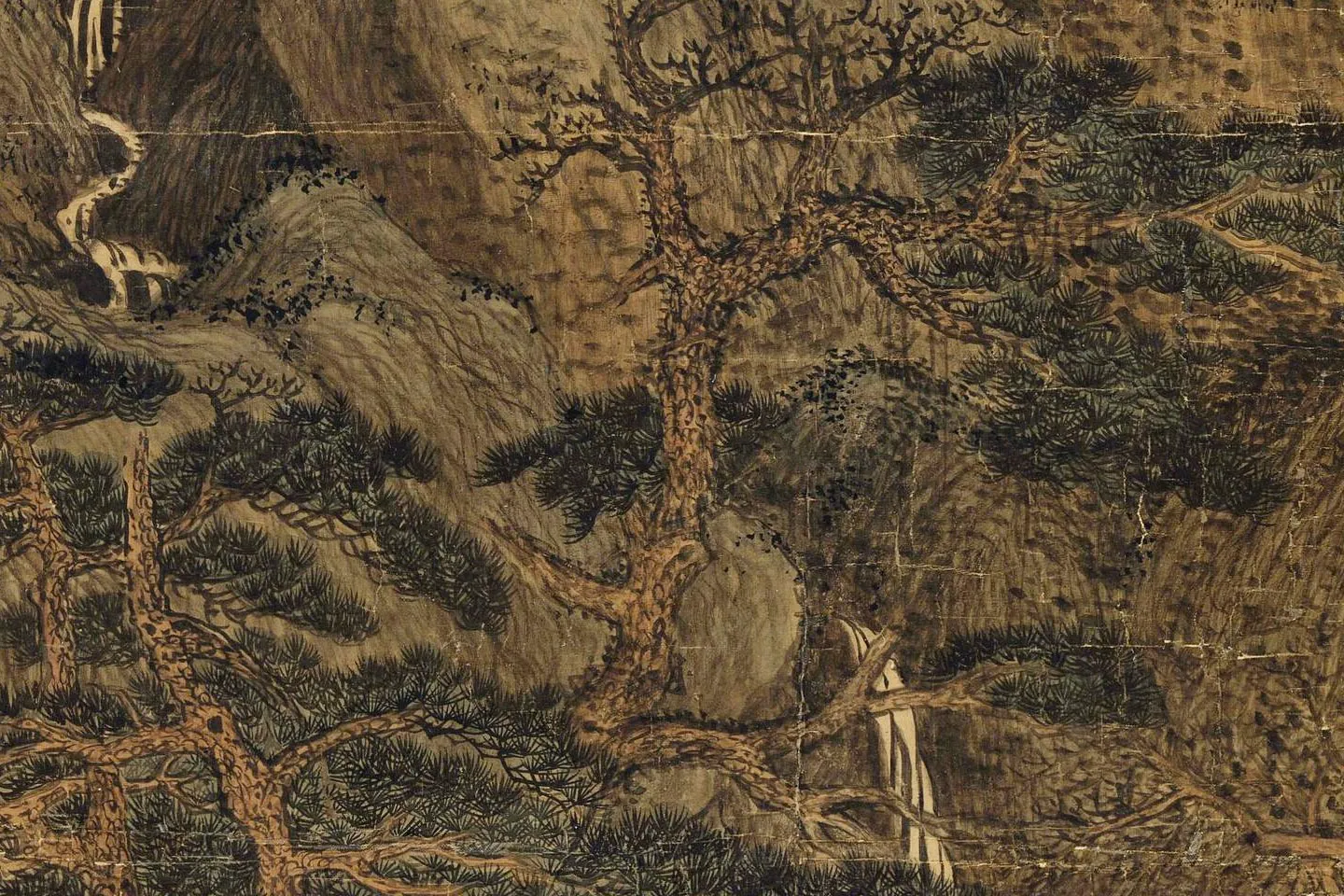 王蒙山水《溪山高逸图》局部 (2)