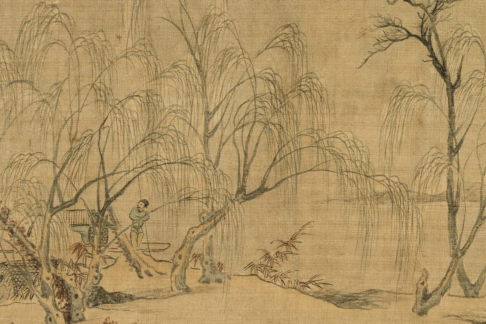 宋赵令穰山水画《湖乡雪捕图卷》 (2)