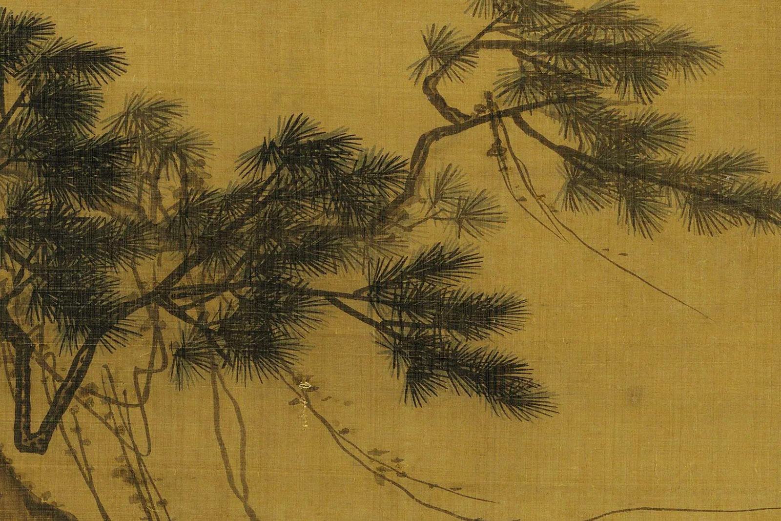 宋马麟山水人物画《静听松风图》局部 (7)