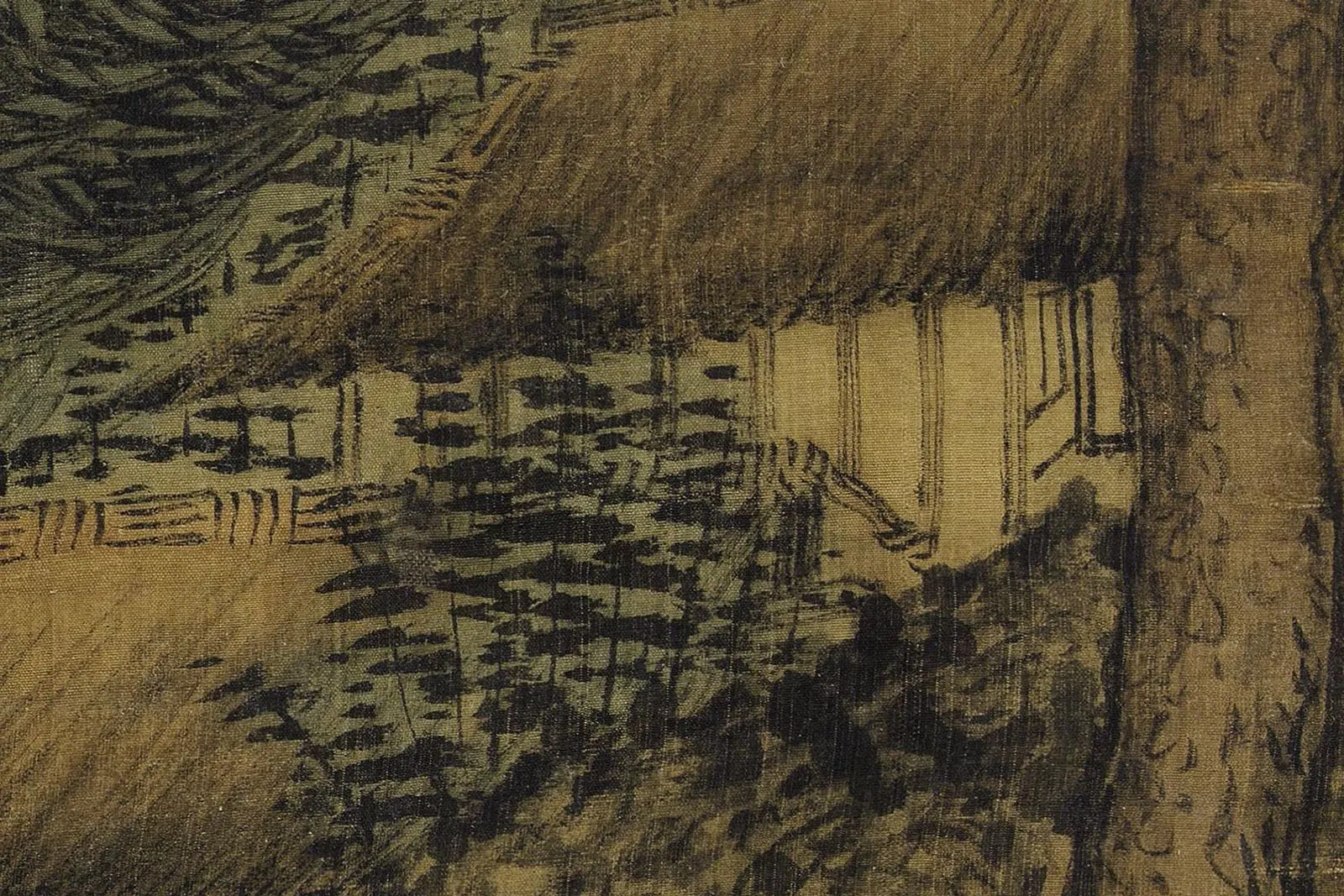 王蒙《松山书屋图》高清大图局部 (7)