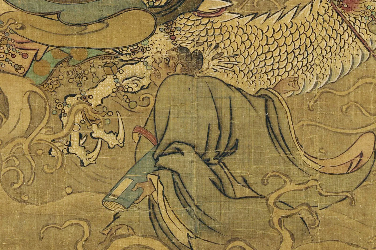 传宋马麟佛道人物画《三官出巡图》局部 (9)