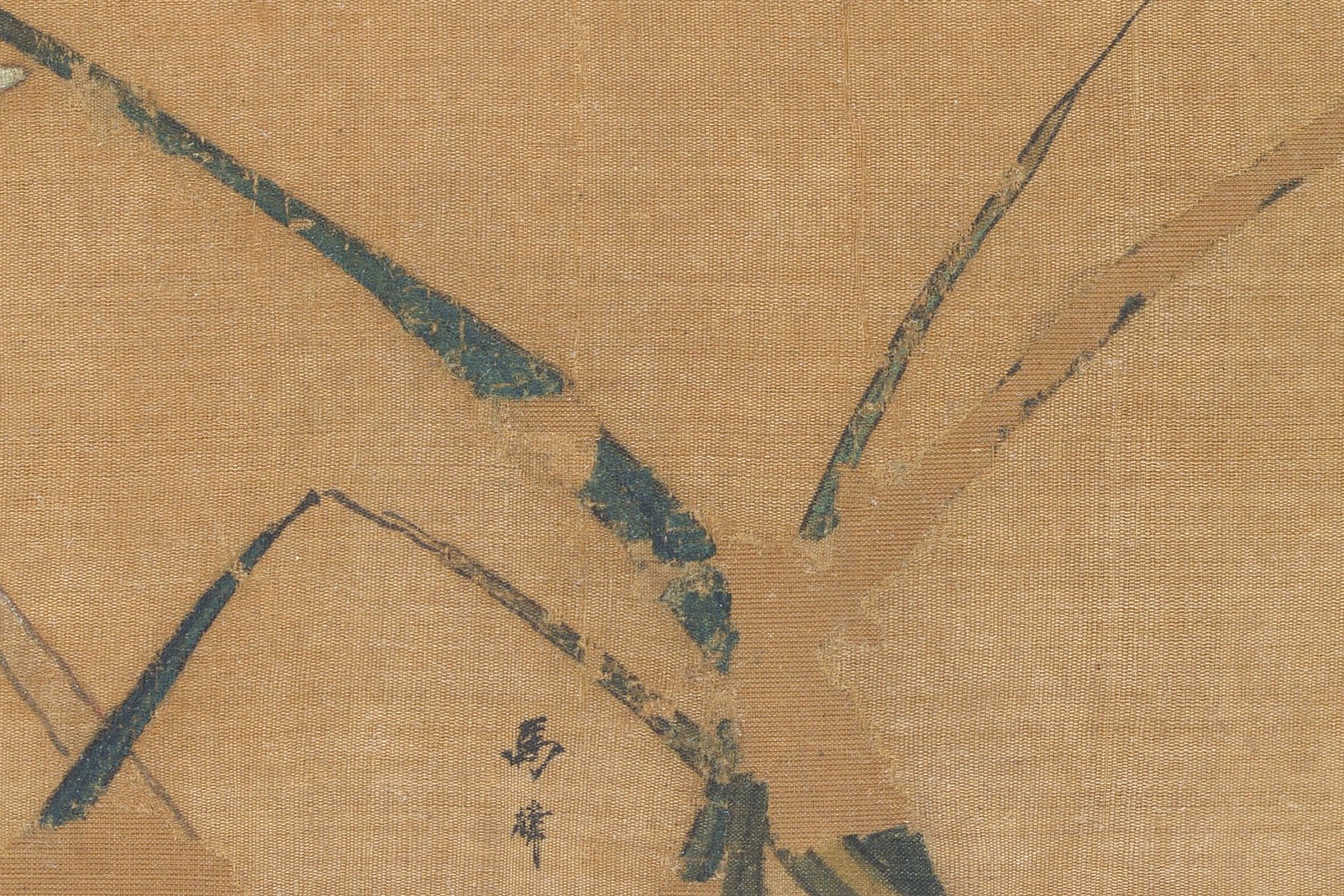 南宋马麟花卉画《兰花图》局部 (2)