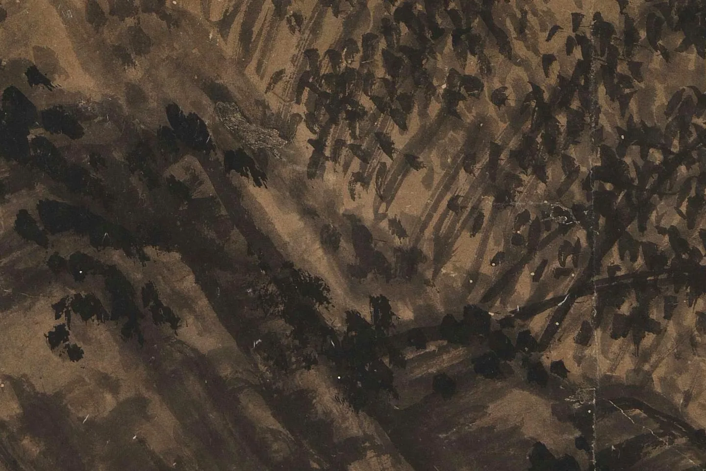 吴镇山水画竹泉小艇图高清大图局部 (3)