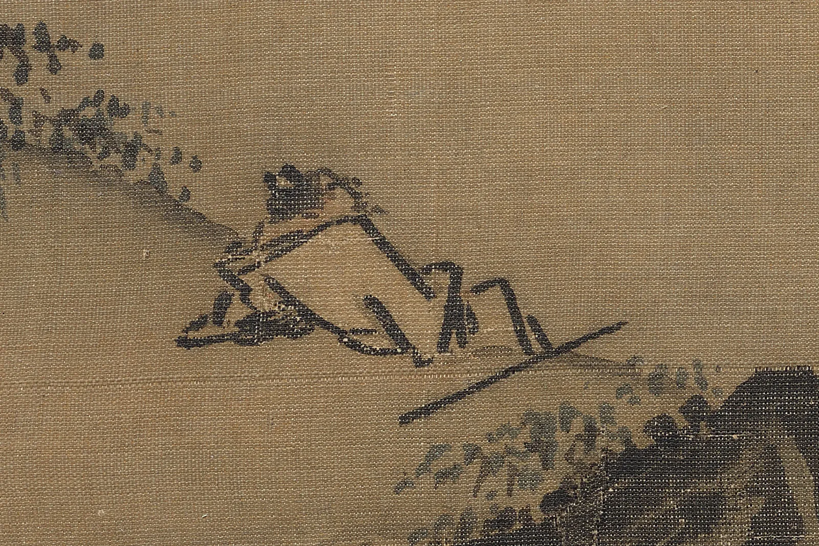 南宋马麟《坐看云起图》高清大图局部 (2)