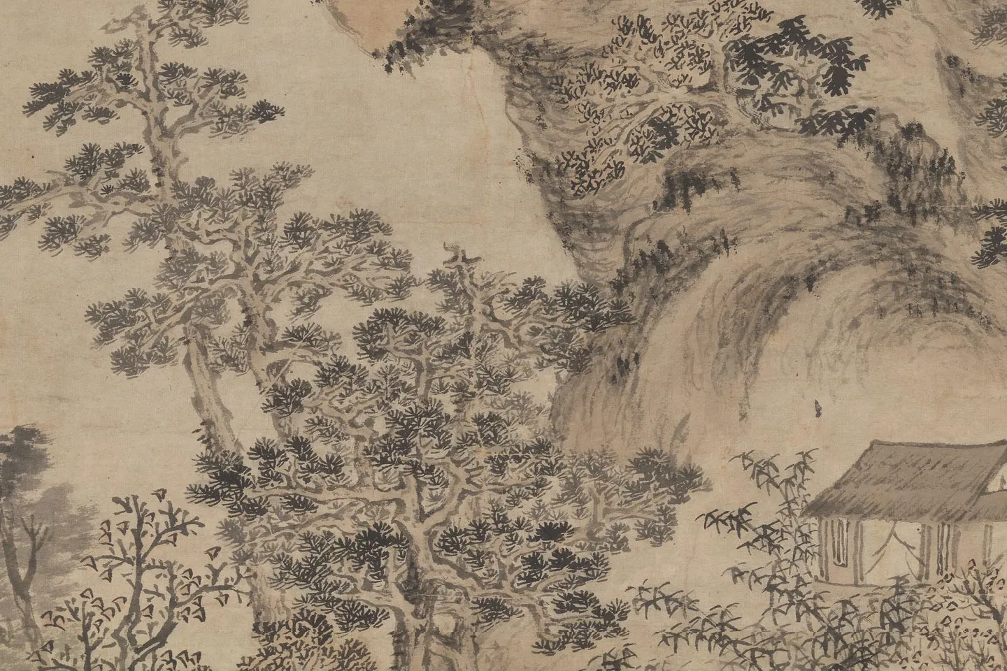 王蒙《东书草堂图》局部 (3)