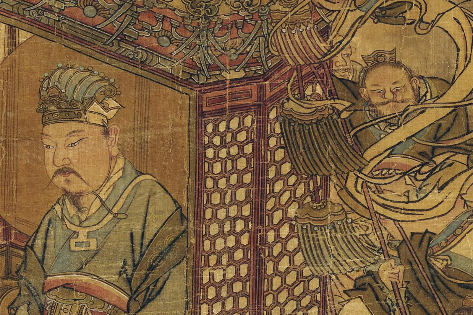 传宋马麟佛道人物画《三官出巡图》局部 (2)