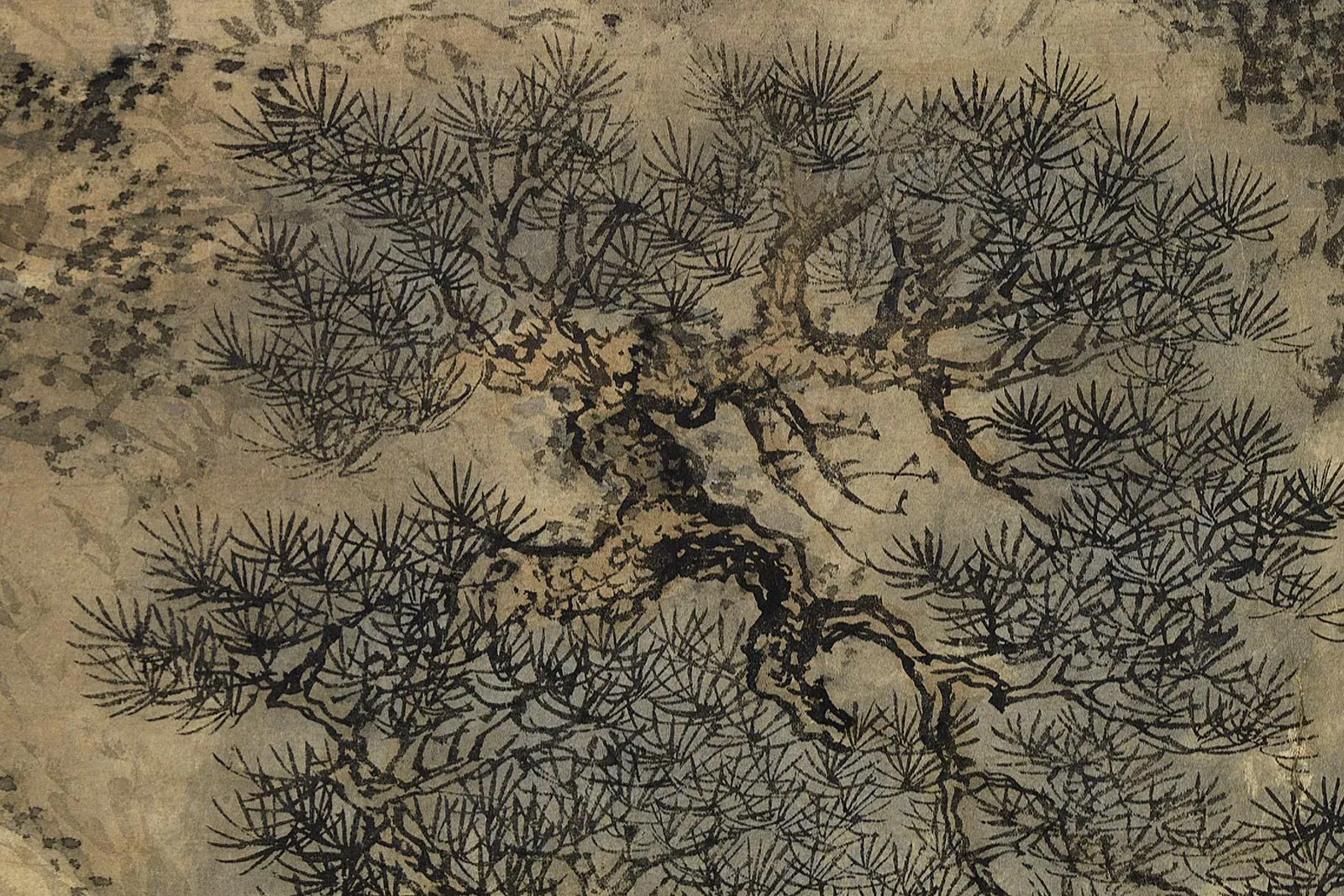 王蒙《桃源春晓图》局部 (4)