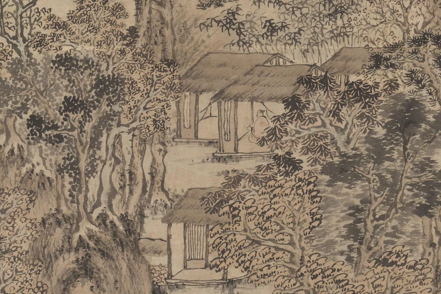 王蒙《东书草堂图》局部 (2)