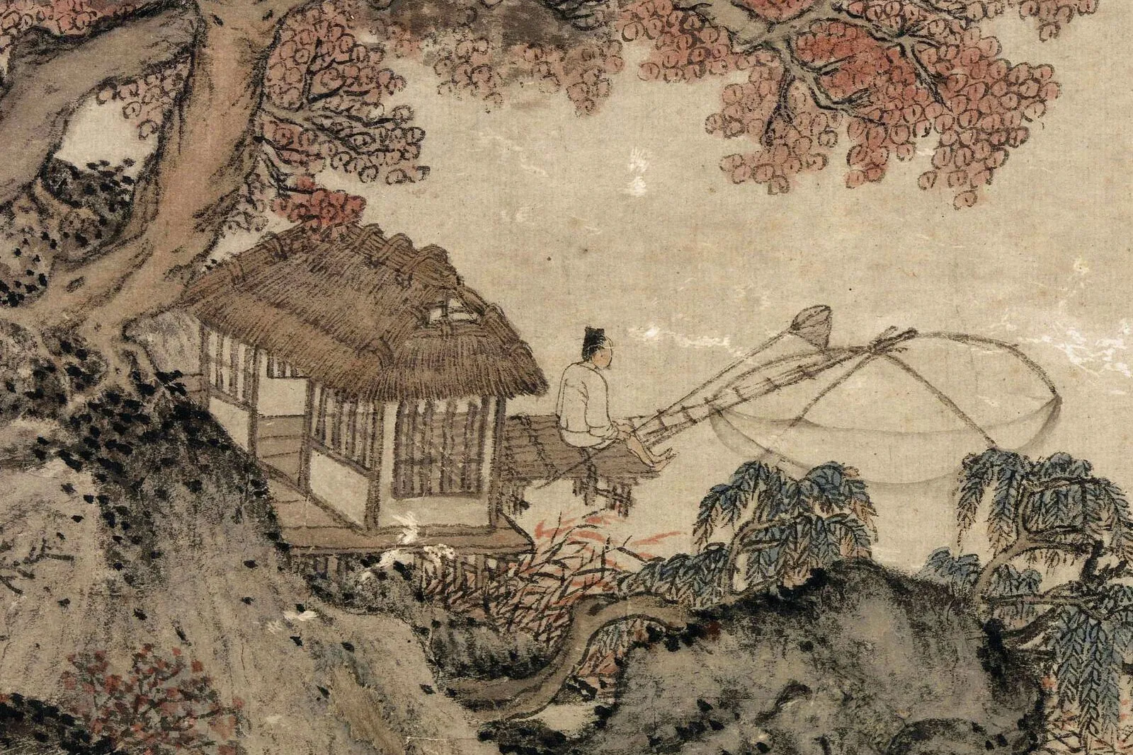 王蒙《秋山草堂图》局部 (7)