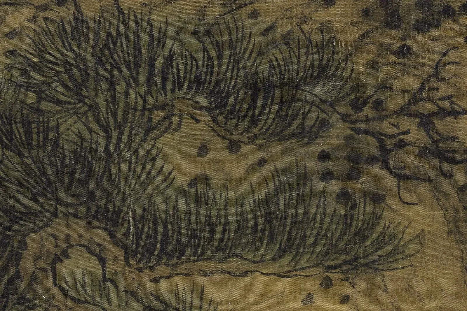 王蒙《松山书屋图》高清大图局部 (11)